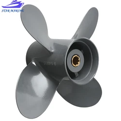 Propeller 4 Blade 9 1/4X10 For Honda and Yamaha Outboard Motor BF8D BF9.9D BF9.9 BF15A BF15D BF20 8 Splines 58134-ZV4-010AH