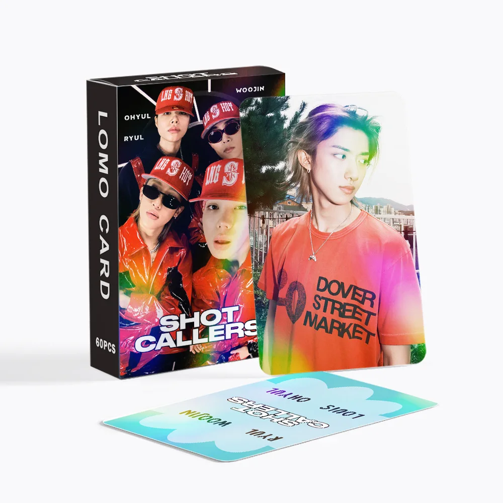 60pcs New Album LNGSHOT SHOT CALLERS Photocards Stickers Kpop Merch Lomo Cards Set Fans Collection Cards Gifts image 5
