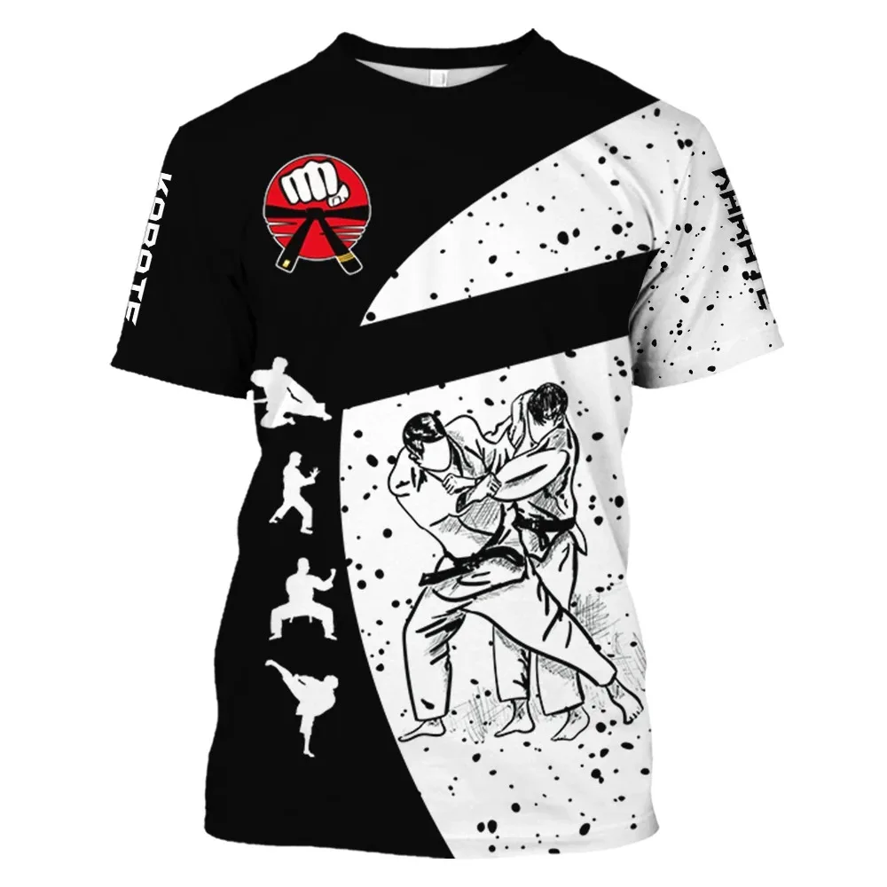 Japanese Karate Whole Series New Arrival Summer Men And Kid T-shirt Men Short Sleeve Crewneck Tops Fashion Streetwear