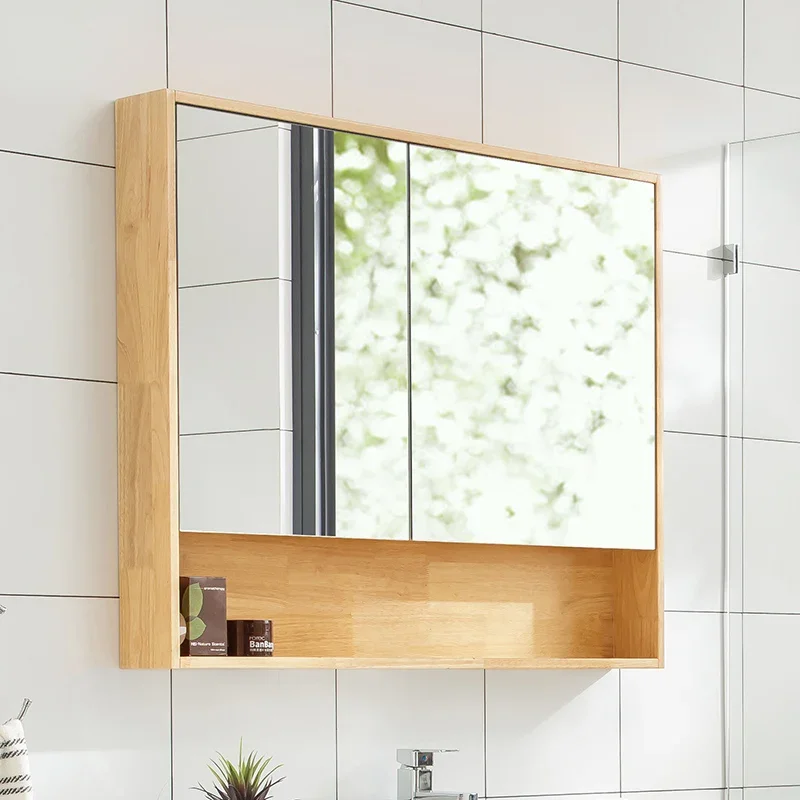 Wooden Vanity Sets Cabinets Mirror Wall Mounted Nordic Washroom Bathroom Cabinets Toilet Bedroom Mobili Da Bagno Home Furniture