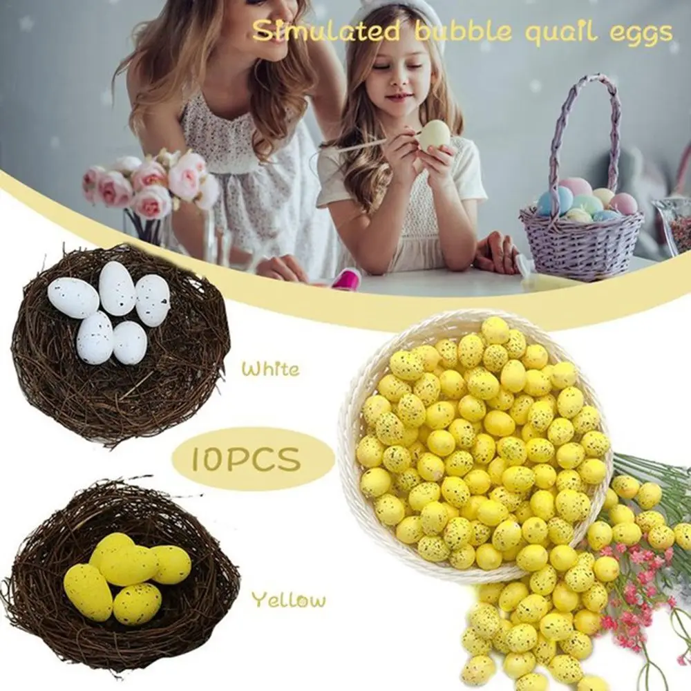 10pcs/lot Simulated DIY Children Favor Bubble Quail Egg  Easter Gifts Dove Eggs