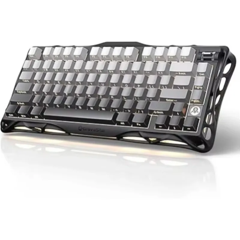 Gravity Planet Hot Sale Wholesale K1 75% Wireless Mechanical Keyboard Aluminum Alloy Exoskeleton Gasket Tri-Mode RGB 8000mAh