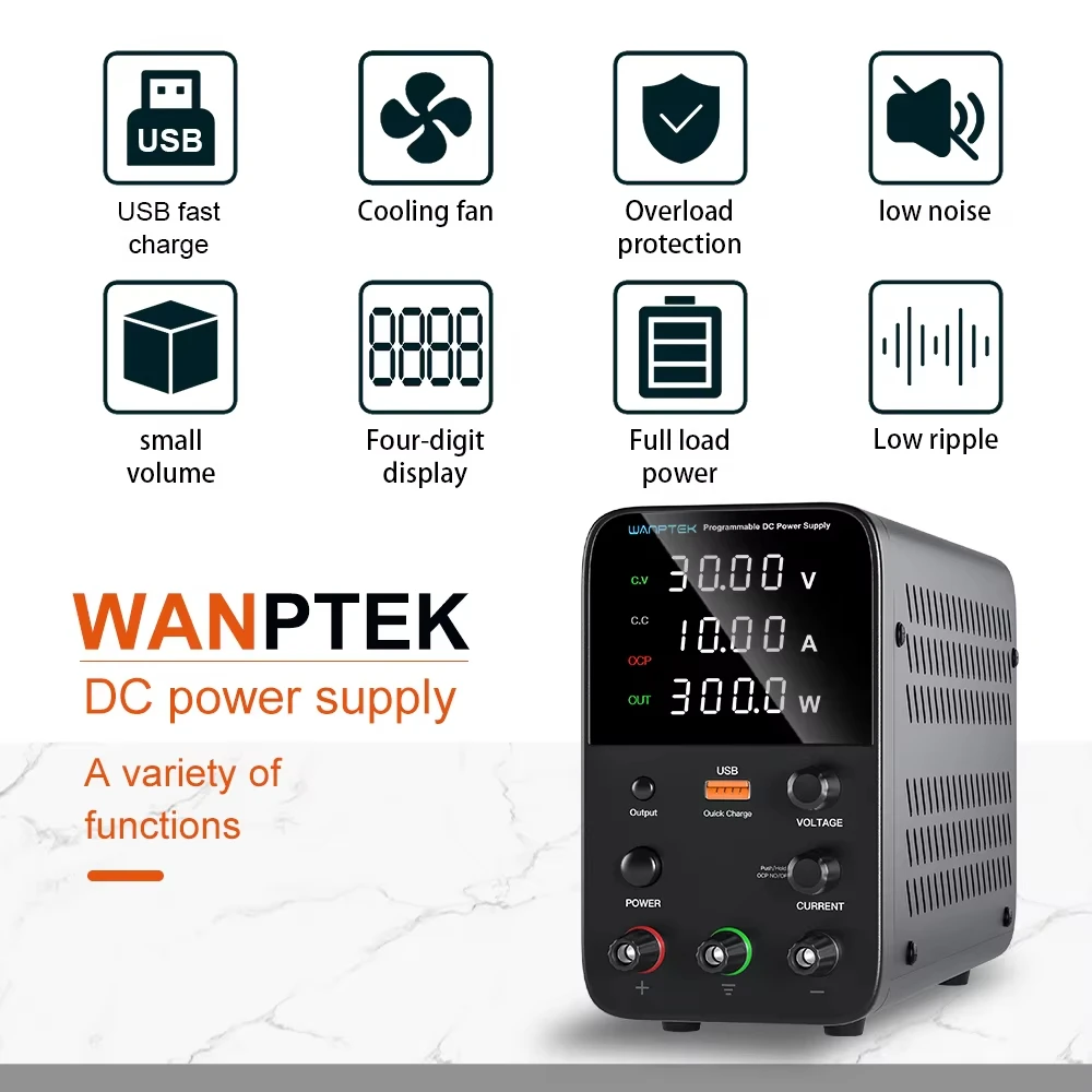 Wanptek WPS1602B DC Power Supply 160V 2A Precision Adjustable Laboratory Bench regulated Power Source 220V/110v