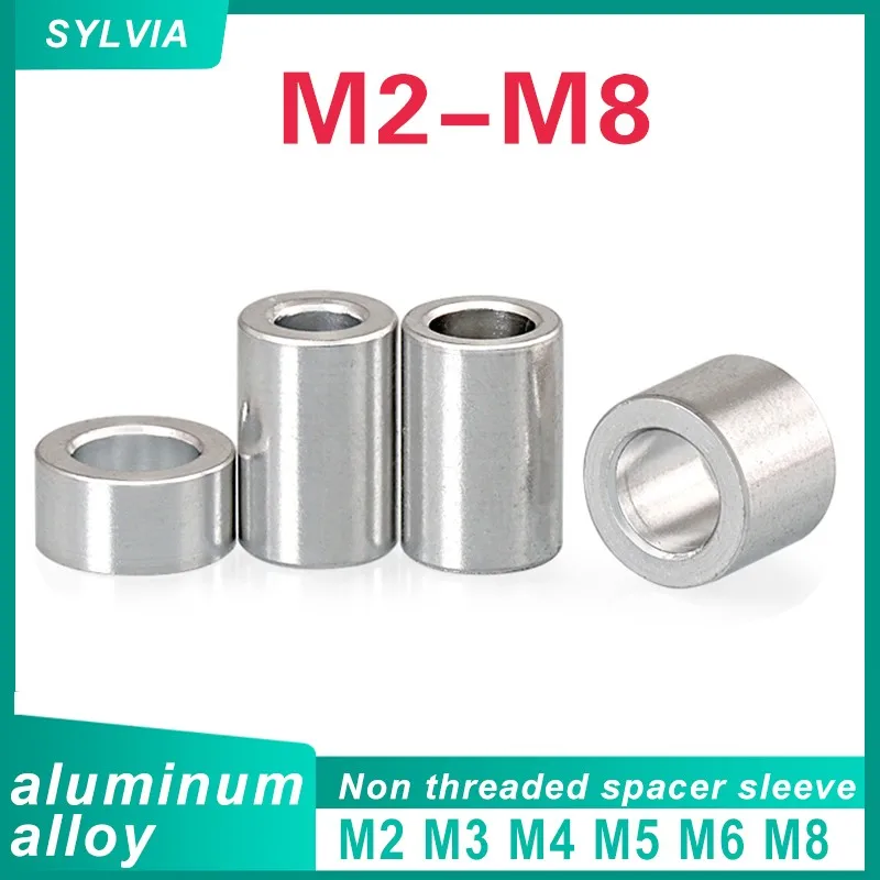 

5/ 10/ 20pcs M3 M4 M5 M6 M8 Aluminum Alloy Flat Washer Bushing Gasket CNC sleeve Non-threaded Stand-off Spacer For RC Model Part