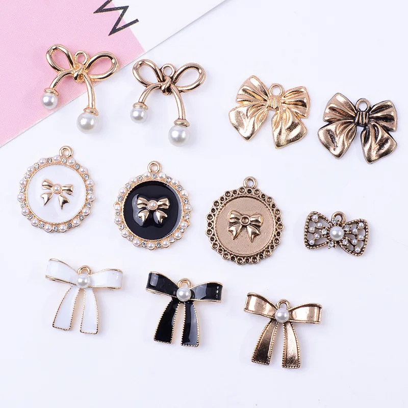 

100 pieces set of new Korean Dongdaemun temperament inlaid with pearl bow earrings and ear jewelry materials are now approved