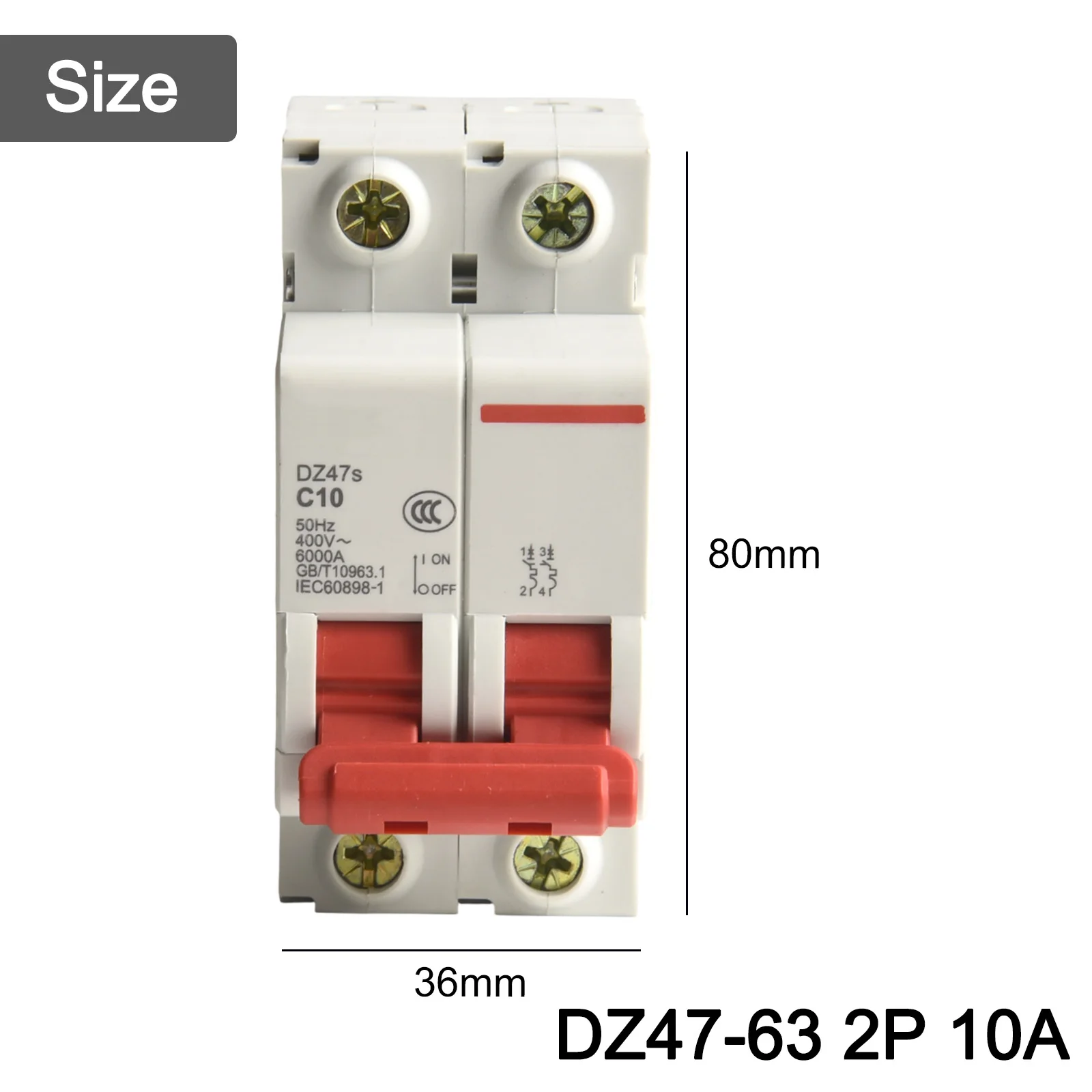 Circuit Breaker Efficient and Reliable 2 Pole 10A Circuit Breaker with 10000A Breaking Capacity for Electrical Equipment