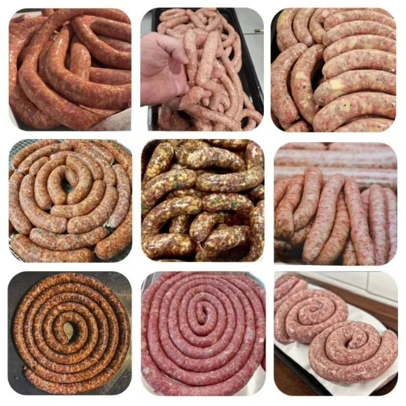 Commercial Beef Chicken Chorizo Sausage Ham Making Machine Automatic Electric Sausage Stuffer Linker Salamis Production Line