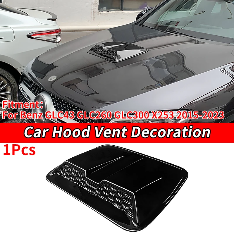 

Car ABS Decoration Bonnet Hood Scoop Air Intake Inlet Flow Vent Decor Accessories For Benz GLC43 GLC260 GLC300 X253 2015-2023