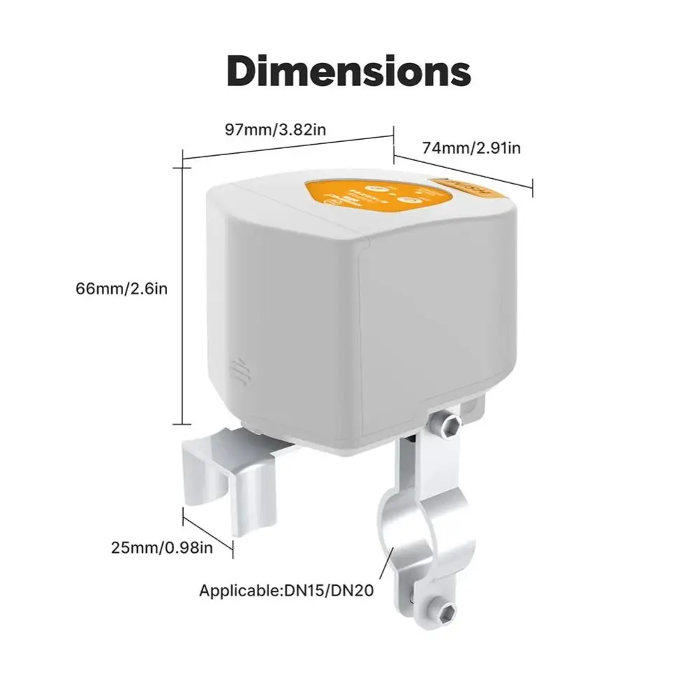 Battery Powered ZigBee Valve Controller Low Power Consumption Automatic Shutoff Smart Water Valve Controller Energy Saving
