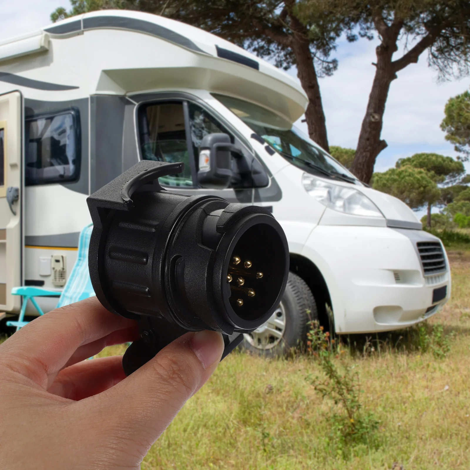 

7 Pin 13 Pin Trailer Socket Converter Trailer Electrical Adapter Electrical Plug Adapter Combination Vehicle Traction Connector
