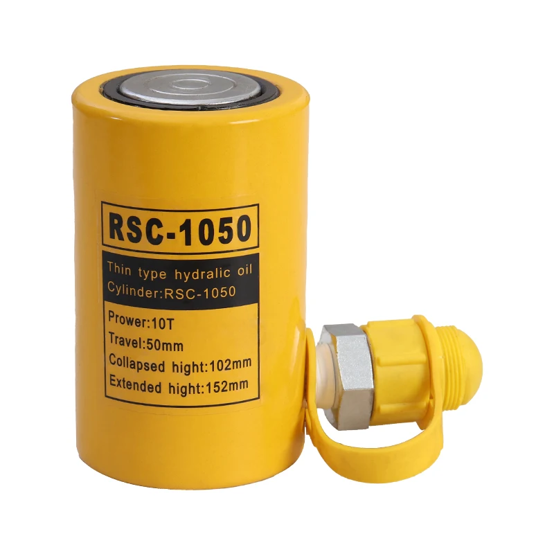 

Низкопрофильный гидравлический цилиндр RSC-1050, гидравлический домкрат грузоподъемностью 10 тонн, рабочий ход 50 мм