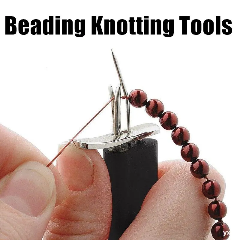 Beading Knotting Tool Secure Knots Stringing Pearls Scattered Loose Wear Beads Smith Jewelry Rosary Twine Pearl Agate Jade Bodhi