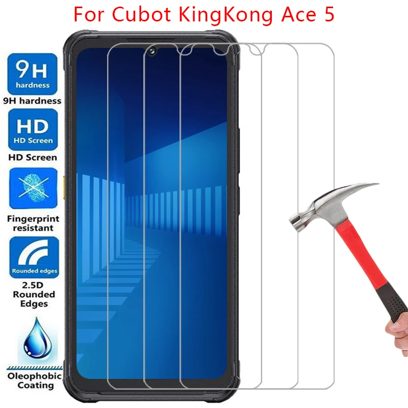 Funda de teléfono para cubot kingkong ace 5, protector de pantalla de vidrio templado, cubierta trasera 360 kinkong kingkon 5case