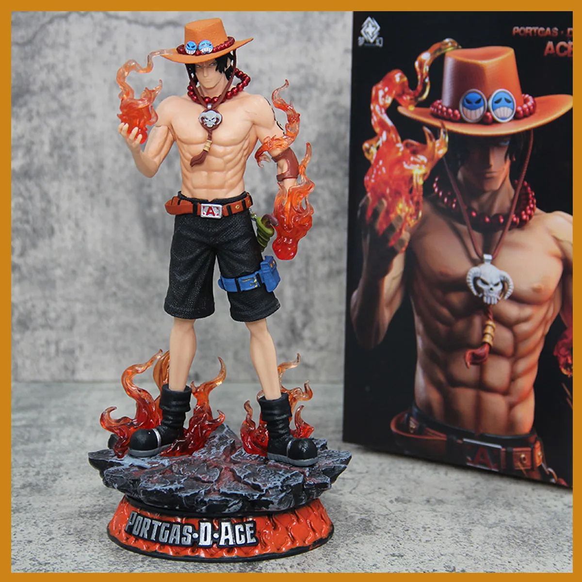 25cm One Piece Portagas D Ace Anime Figures Dream Ace Action Figures Statue Pvc Model Doll Collection Decoration Toys Kids Gifts