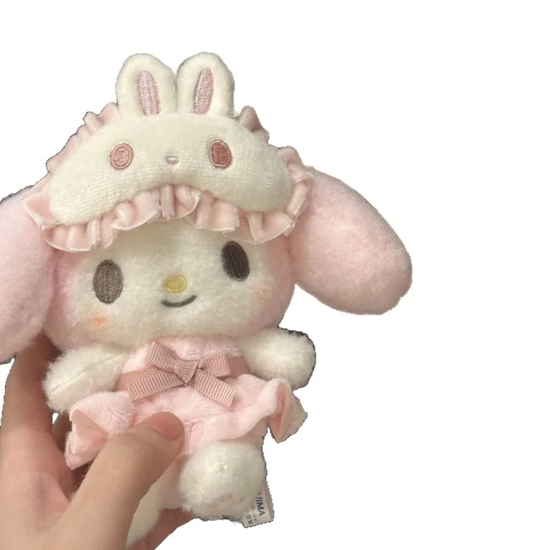 Sanrio cartoon melody chaveiro de pelúcia pingente mochila diária acessórios de moda personalizados presentes do festival das crianças