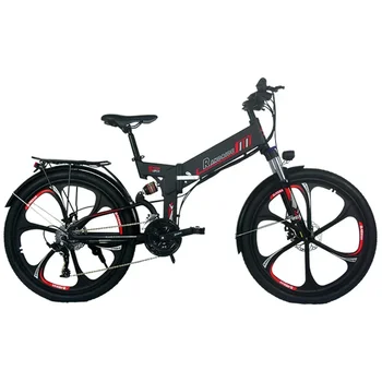 Image RANDRIDE YK26 Electric Bike Full Suspension Folding Electric Mountain Bicycle 26 Inch Aluminum Alloy Frame With Disc Brake