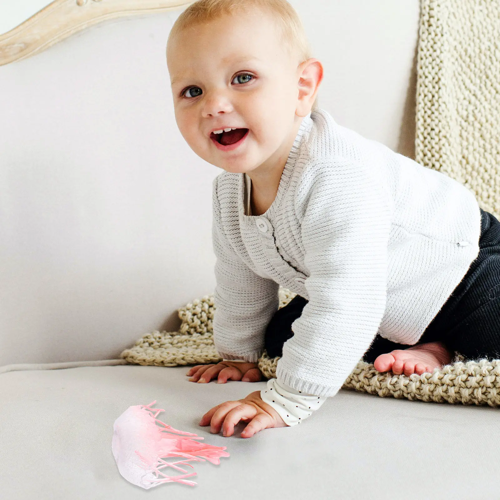 

2 шт. реалистичные медузы: развивающая игрушка для детей, обучающая морским животным, декор для настольного аквариума, морская тематика