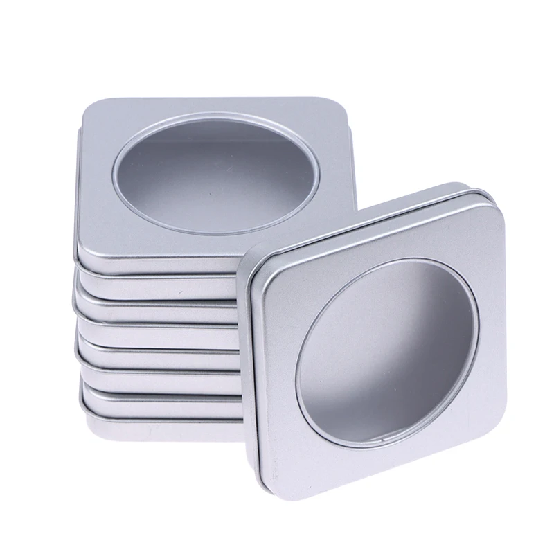 

1/5 Pcs Press On Nail Storage Boxes Storage Case Tin Box Windowed Fake Nail Organizer Container For Nails Display Salon Supplies