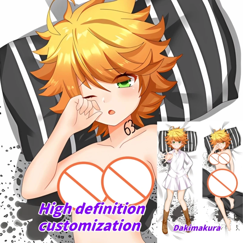 

Dakimakura Anime Pillow Case The Promised Neverland Emma Double-sided Print Of Life-size Body Pillowcase Gifts
