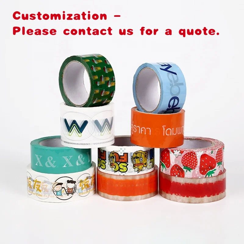 

custom.Custom Printed Waterproof BOPP Self Adhesive Carton Sealing Tape with Custom Box Packaging