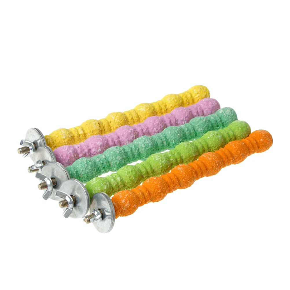 

Parrot Perch Stand 25Cm Colorful Bird Play Stand Hard Coating Safe Durable Grinding Branch For Small Birds Cage Playground