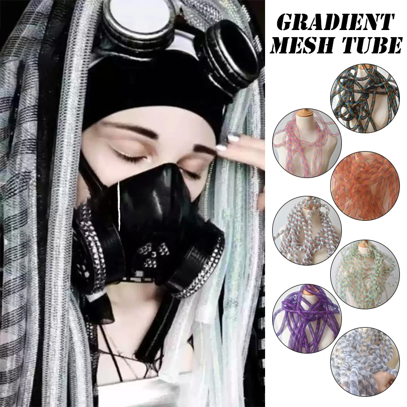 3M Wave Mesh Elastic Flexible Twisted Shape Tube Materials Creative Clothing Design Accessories