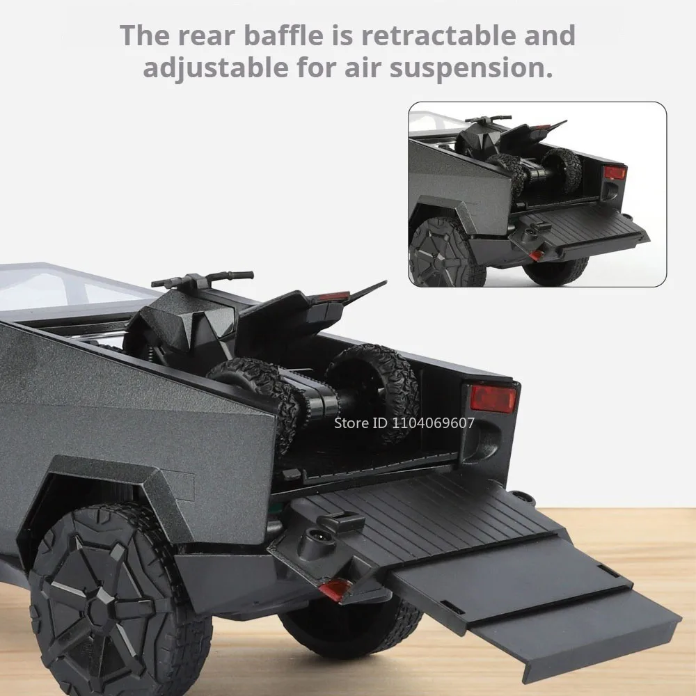 1:24 トレーラーモーターホームピックアップ合金ダイキャストモデルおもちゃ車ドア開閉音と光プルバック前輪ステアリング車両ギフト