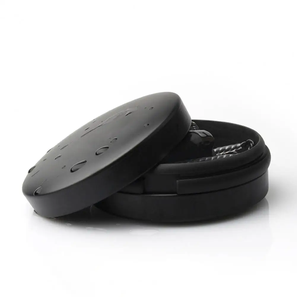 Great Headphone Rack Round Shape Waterproof Sealed Portable Accessories Earphone Storage Case  Storage Box Storing