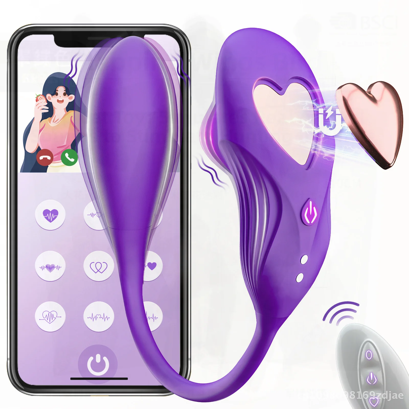 هزاز بوكو يمكن ارتداؤه للنساء - لعبة الغازلة التفاعلية مع 10 ترددات من السيليكون أداة استمناء صغيرة للبالغين