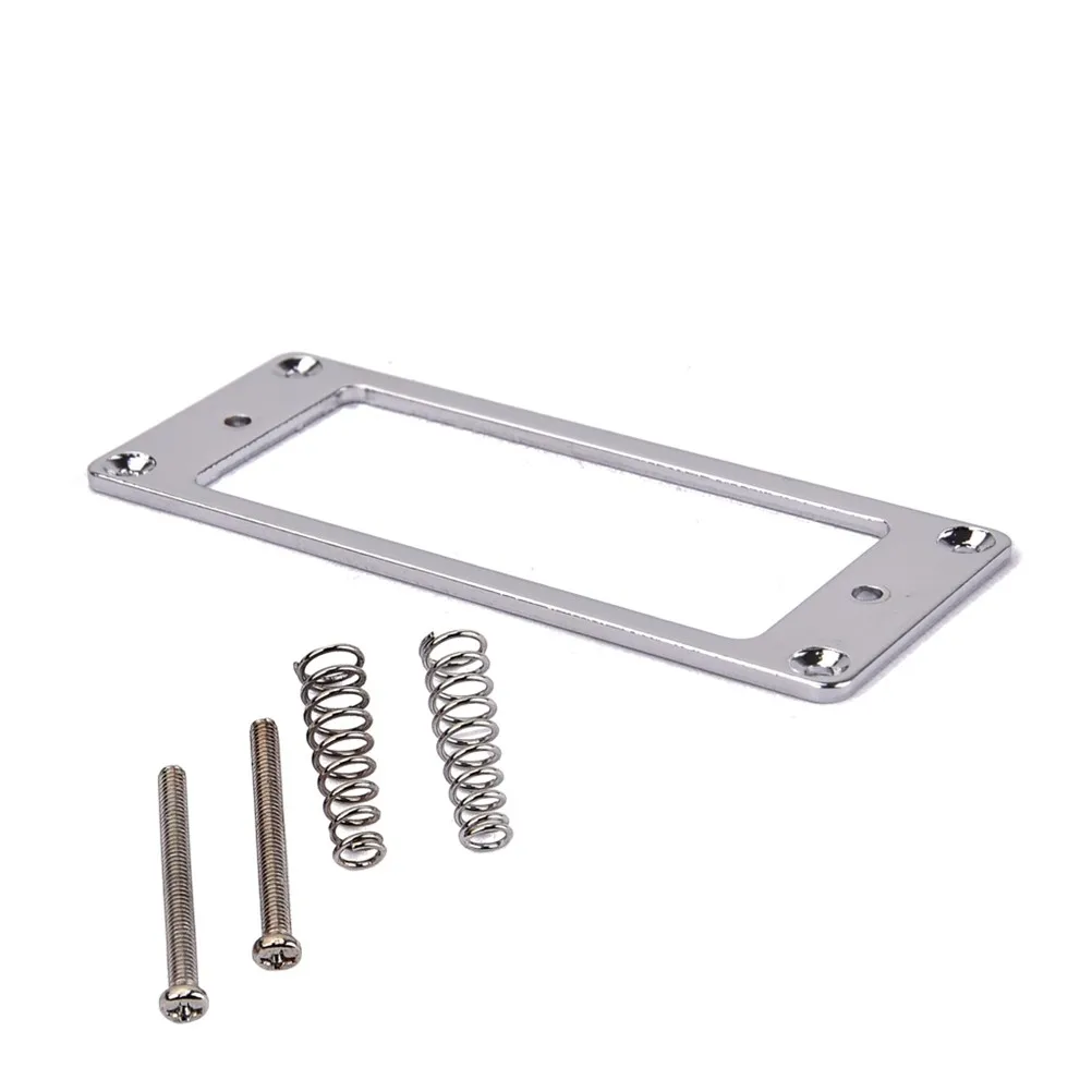Flat Metal Humbucker Pickup Mounting Rings Silver Thick 2Mm for Short Guitar Humbucker Pickup Frame Mini Rings