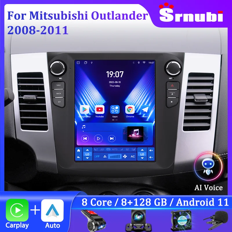 

Srnubi 2 Din Android Car Radio for Citroen C-Crosser Peugeot 4007 Mitsubishi Outlander 2 CW0W 2005-2013 Multimedia Carplay Auto