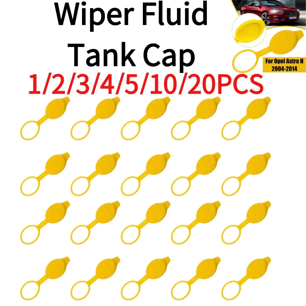 

1-20PCS Car Wiper Washer Bottle Cap Yellow Compatible OEM Replacement High-Quality Plastic Perfect Fit for Windshield Washer Tan
