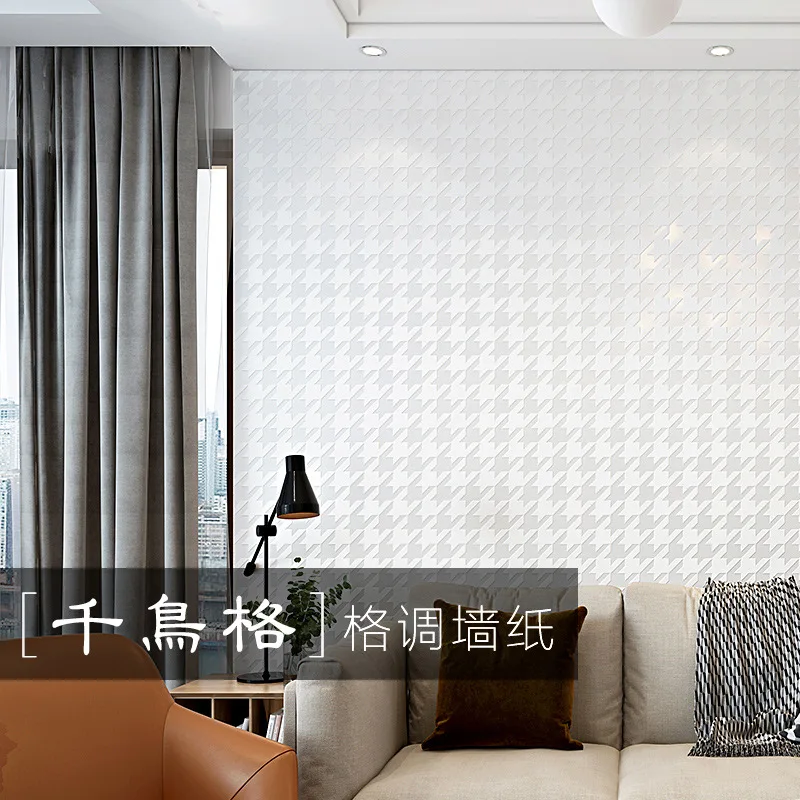 ألف الطيور نمط خلفية هندسية الشمال نمط غير المنسوجة دياتوم الطين جدار تغطي لغرفة المعيشة غرفة نوم بلون