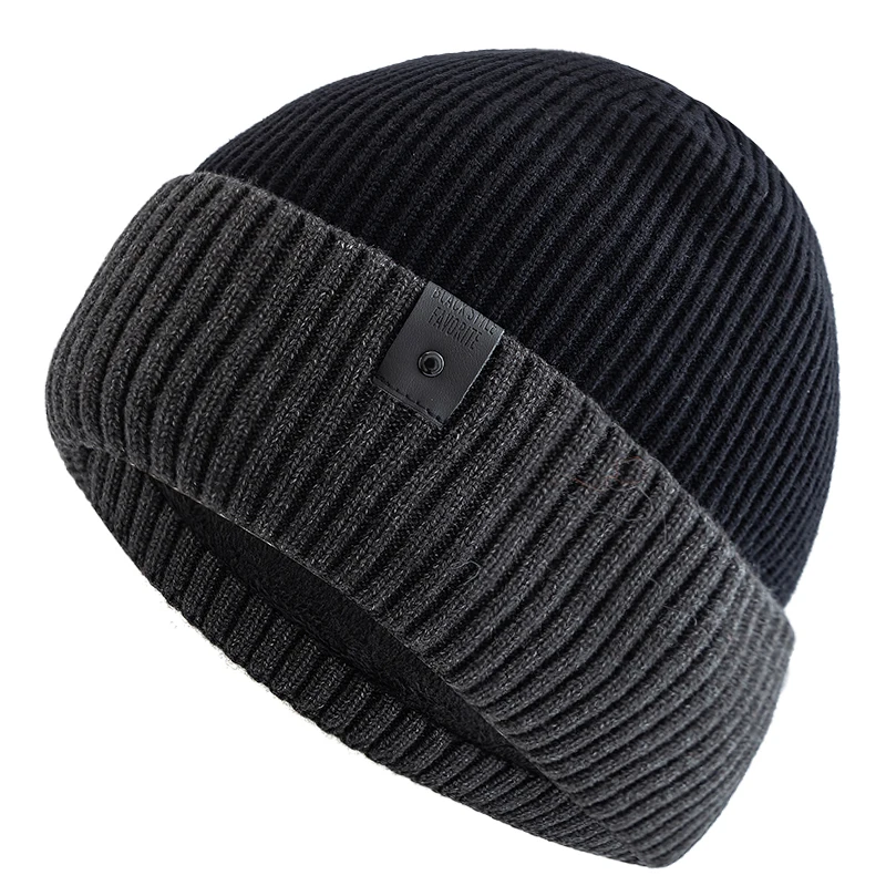 

New Unisex Winter Hat Fleece Lined Warm Cap Stylish Soft Beanie Hat For Men Women Outdoor Thicken Ski Sports Knitted Hat