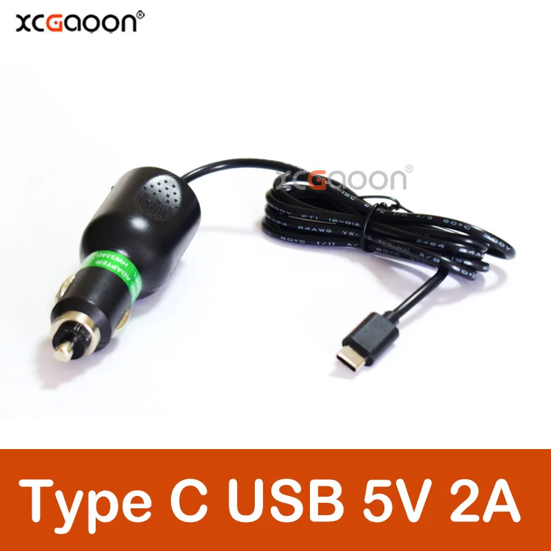 5V 2A Type C USB Car Charger Adapter for Dash Cam Car DVR Recorder Radar Detecter GPS Navigator