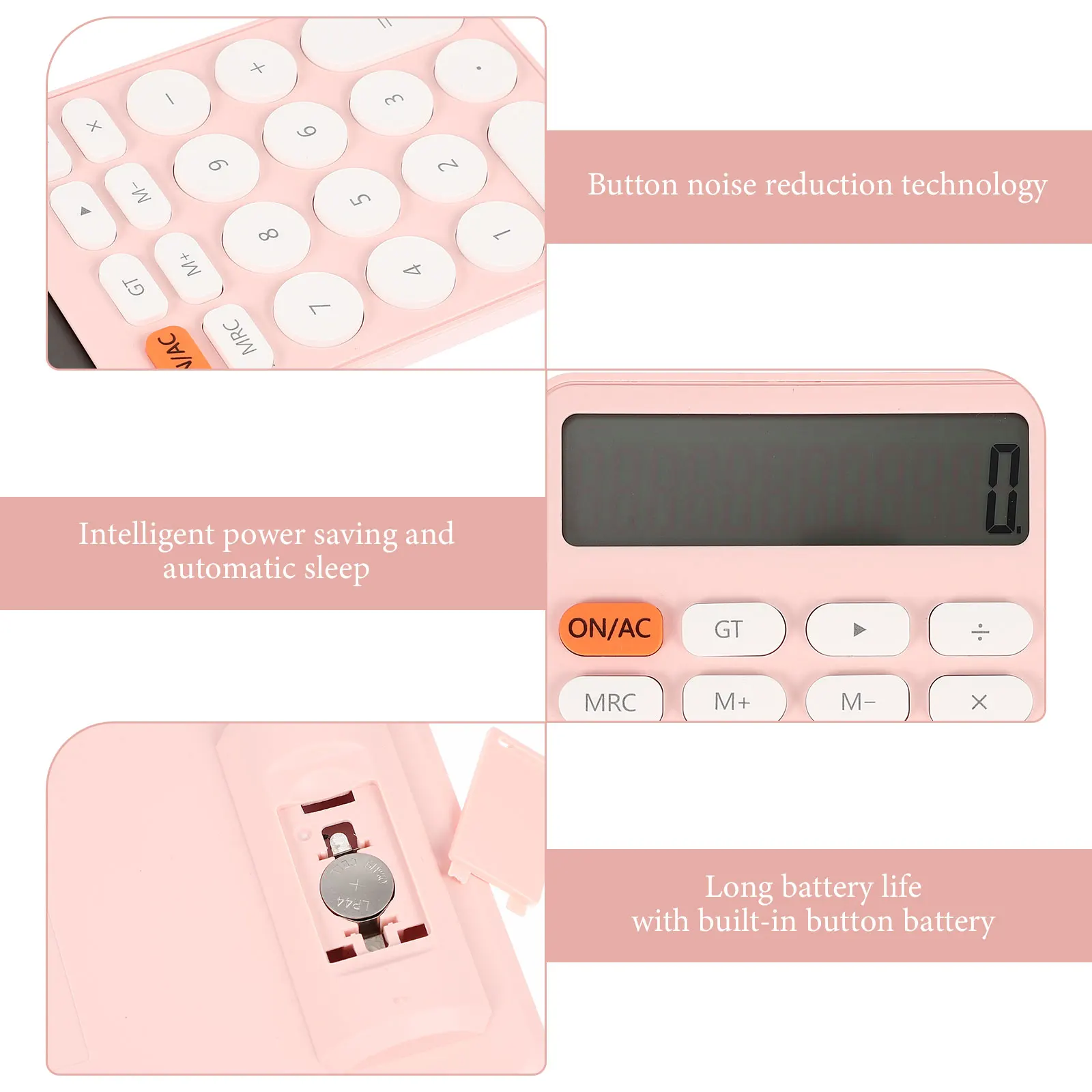 

Colorful Plastic Calculator Students Lovely Craftsmanship Practical Design Easy Carry Space Saving Present