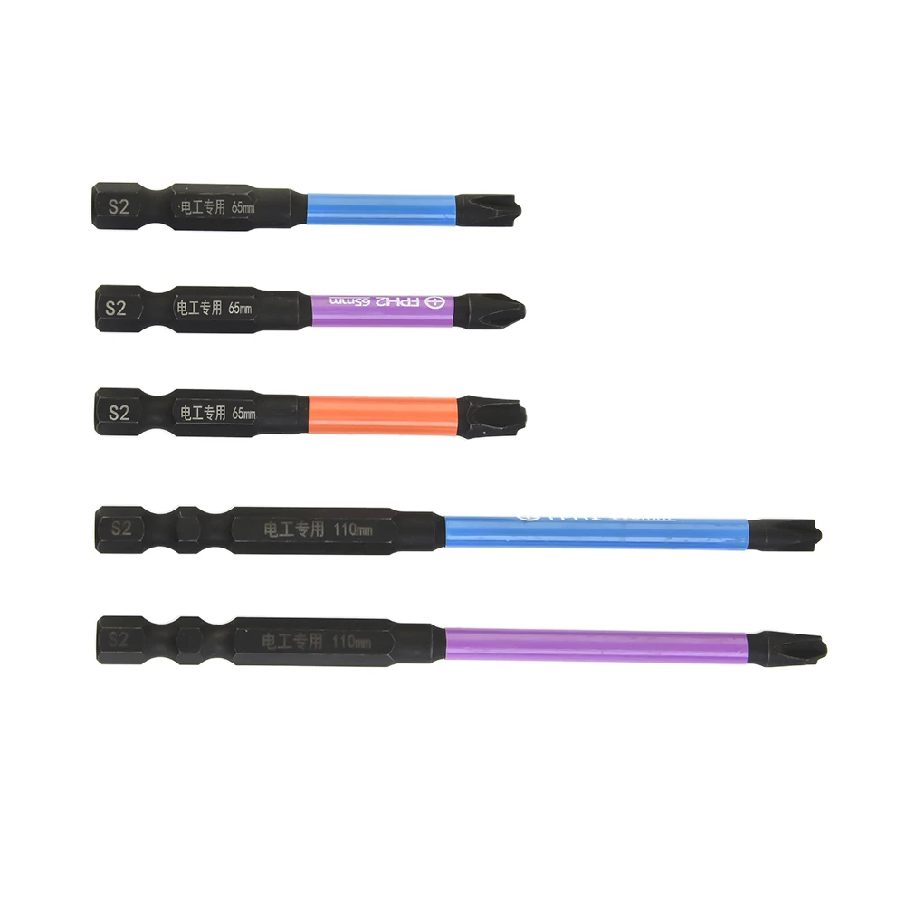 

65/110/150mm Cross Screwdriver Bit FPH1 FPH2 FPH3 Magnetic Special Slotted Cross Screwdriver Bit For Electrician Tool
