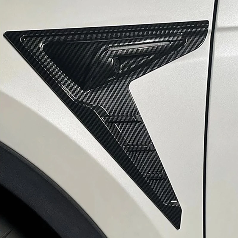 ل تسلا نموذج 3 Y 2017-2023 الجانب كاميرا حماية ألياف الكربون ABS تقليم كاميرا الفراغات سيارة الجانب الجناح غطاء لوحة 2 قطعة