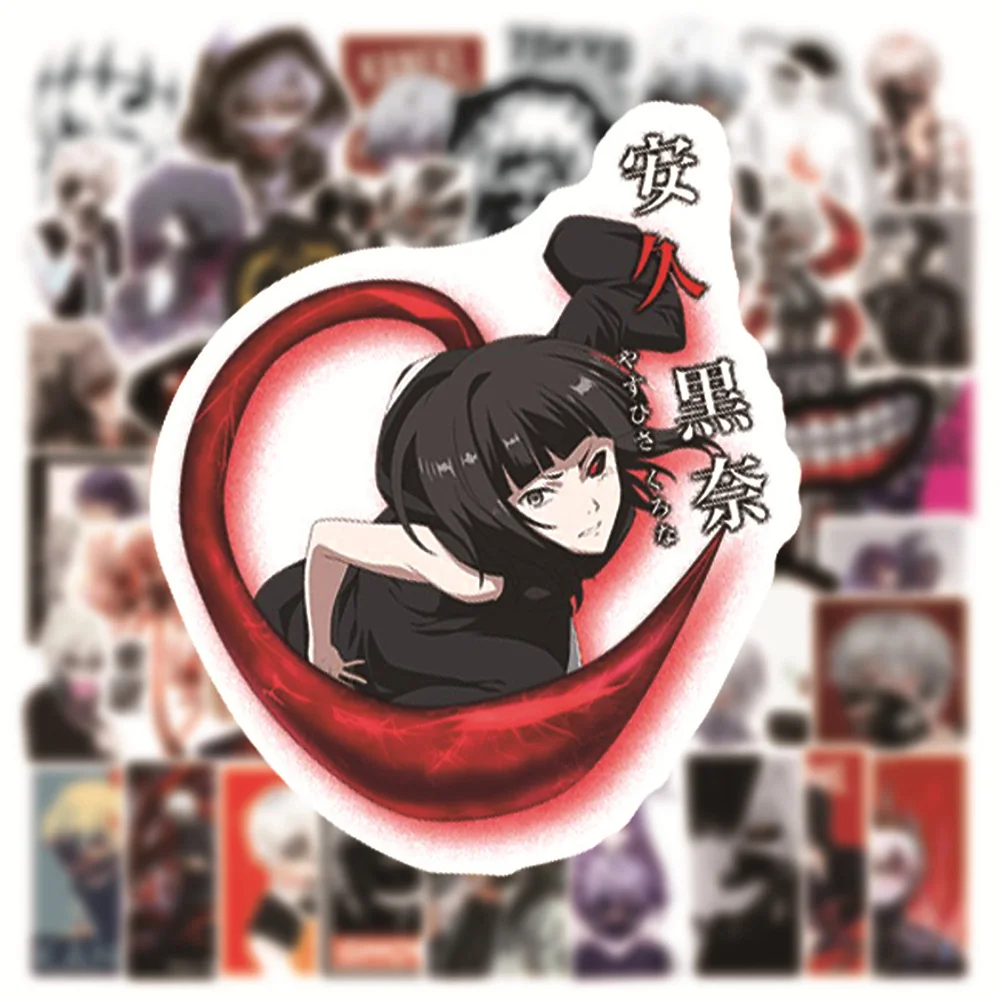 10/30/50pcs Anime Tokyo Ghoul Kaneki Ken Stickers Cool Japan Magan Decals Graffiti Fridge Helmet Guitar Cartoon Sticker Kids Toy