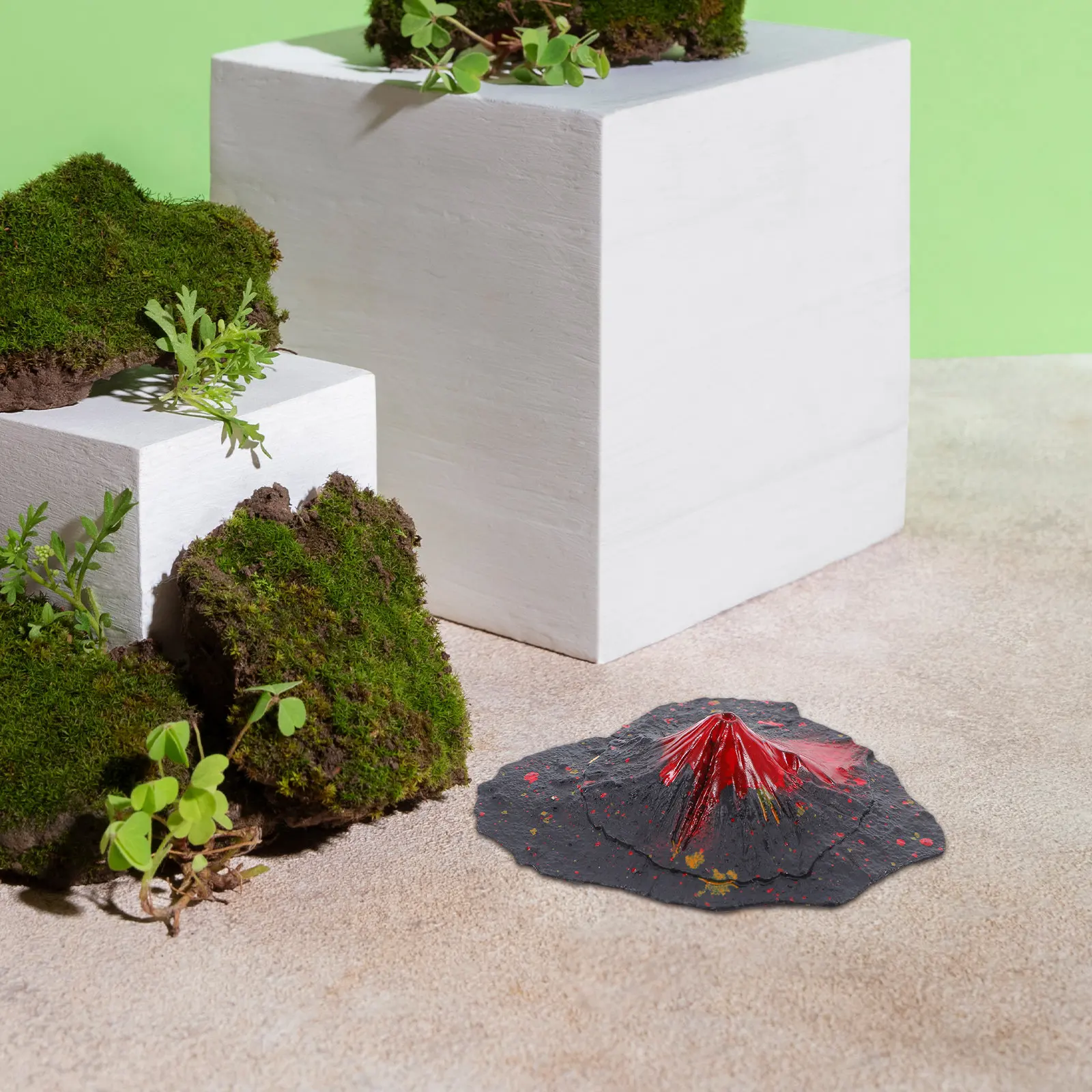 16 mini-volcanos en plastique de 3,5 cm pour l'enseignement de la géographie, la décoration d'aquariums, de bonsaïs et de micro-paysages