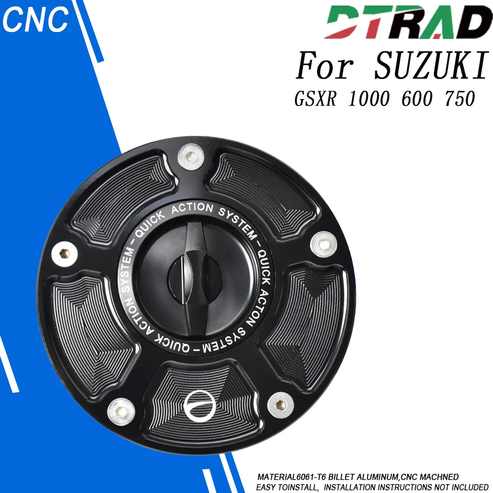 For SUZUKI GSXR 1000 600 750 HAYABUSA GSX1300R GSX-S SV650 Motorcycle CNC Quick Release Keyless Fuel Tank Cap Oil Gas Cover