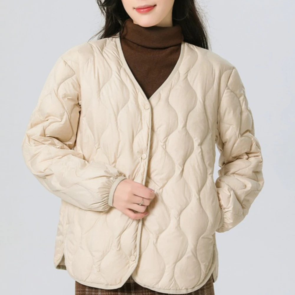

Women's Winter Short Down Jacket Women Puffer Jacket 2026 Spring Autumn Female Ultra Light Weight Packable Down Coats Inner