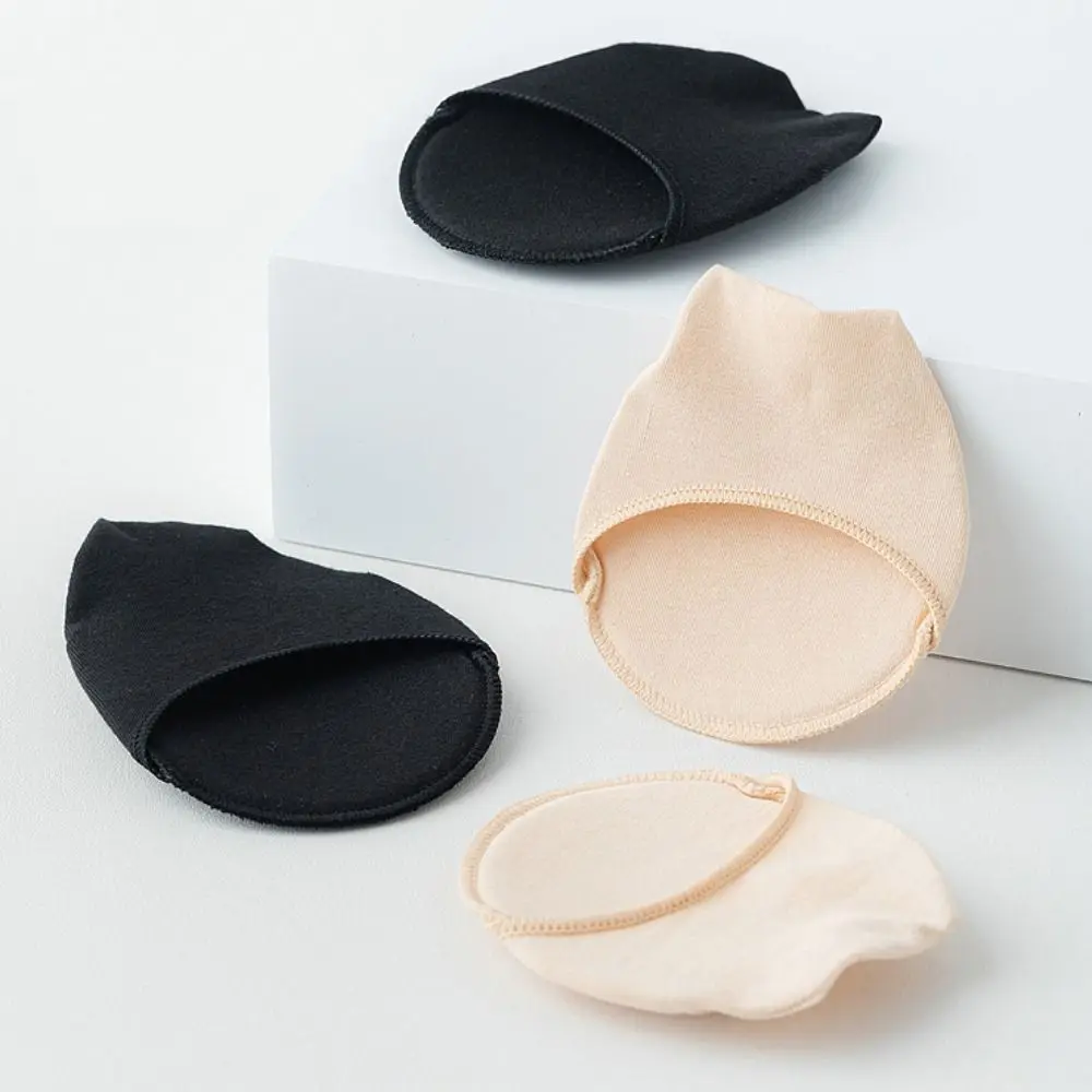 1 пара новых силиконовых носков на половину ног, мягкие хлопковые подушечки для ног на половину ладони, дышащие нескользящие носки на высоком каблуке