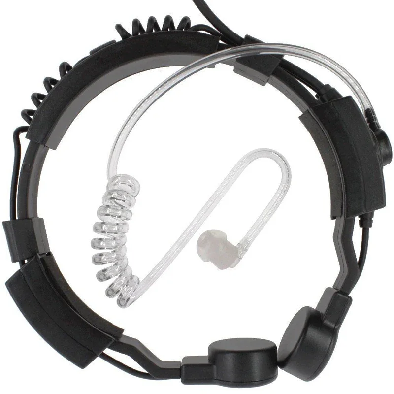 RapDuty 2 Pin DulThroat Mic Big PTT Oreillette Casque pour BaoFeng UV-5R UV-5X UV-82 TYT TH-UV8000D Retevis H777 Radio