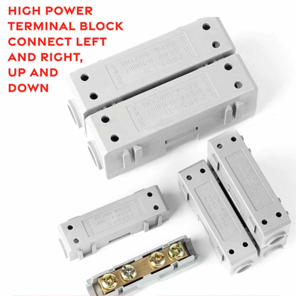 Electrical Connectors Spliceable High Power Splitter Brass Reusable Wire Connector Quick Terminal Block Electrical