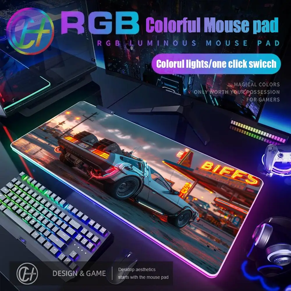 

Cool Sports Car Gaming Mouse Pad RGB Desk Mat HD Gamer Large LED Light XXL MousePads PC Computer Carpet