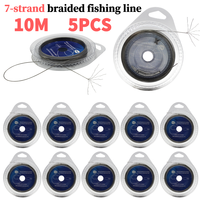 10M Stainless Steel Fishing Line 7 Strands Fishing Leader Line Fishing Steel Wire Coating Jigging Wire Fishing Accessories