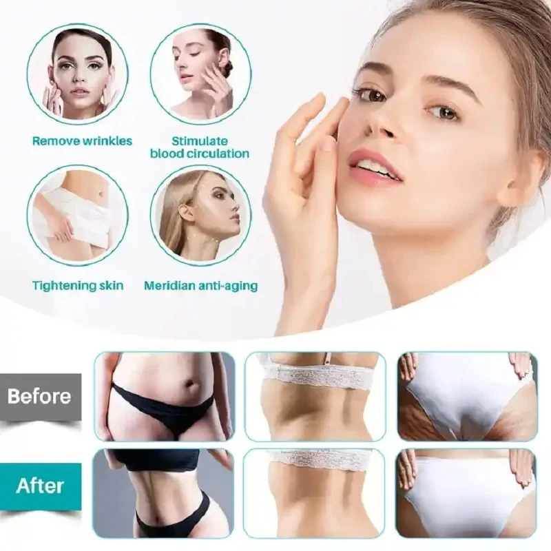 Appareil d'amincissement du corps à cavitation en forme de S, RF multipolaire, appareil de beauté pour le visage et le corps, aspiration saillante, 40K, 5 en 1, nouveau