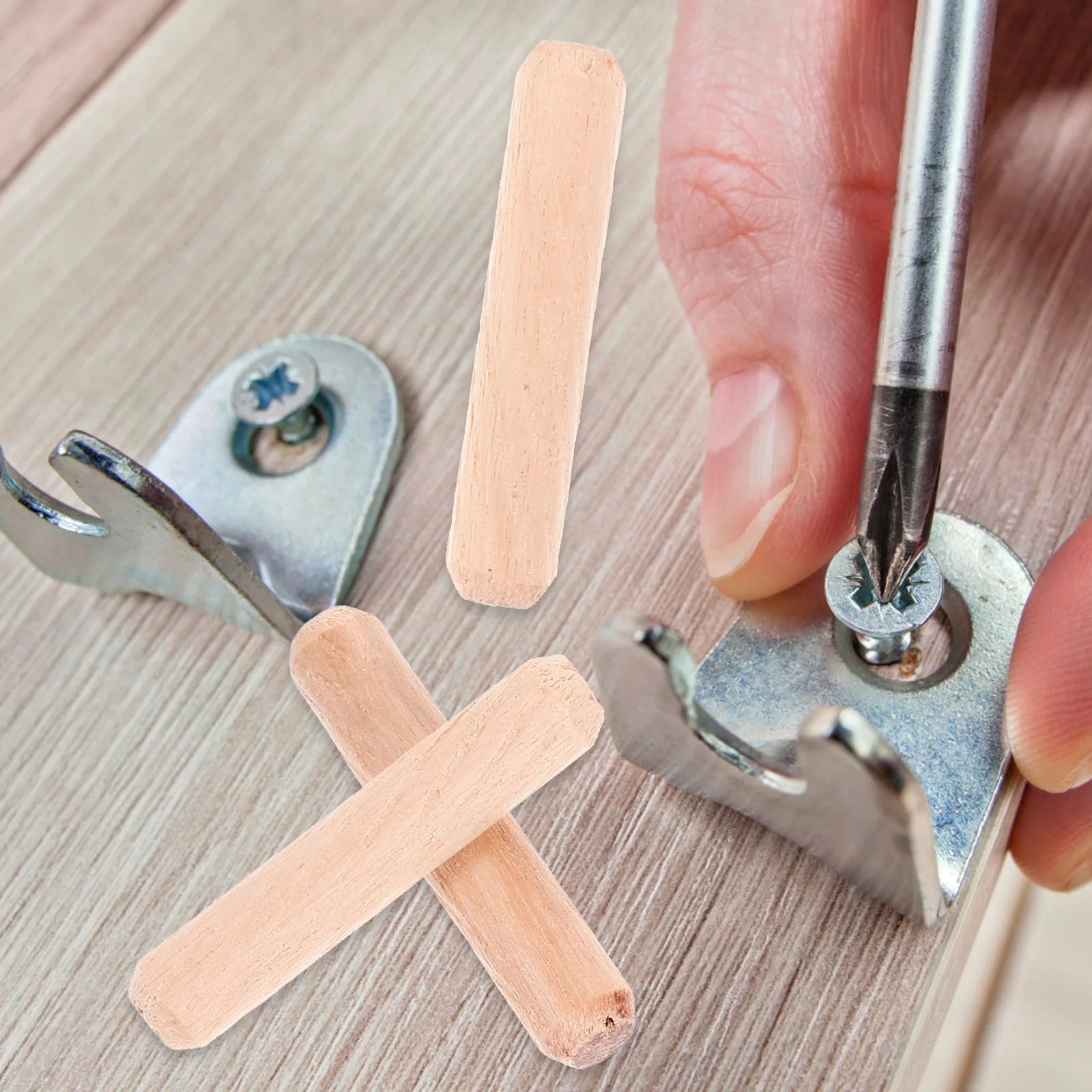 

1000pcs Round Wood Dowel Rods Sturdy Wooden Pegs For Furniture Repair Easy Installation Long Lasting Use In Woodworking Crafts