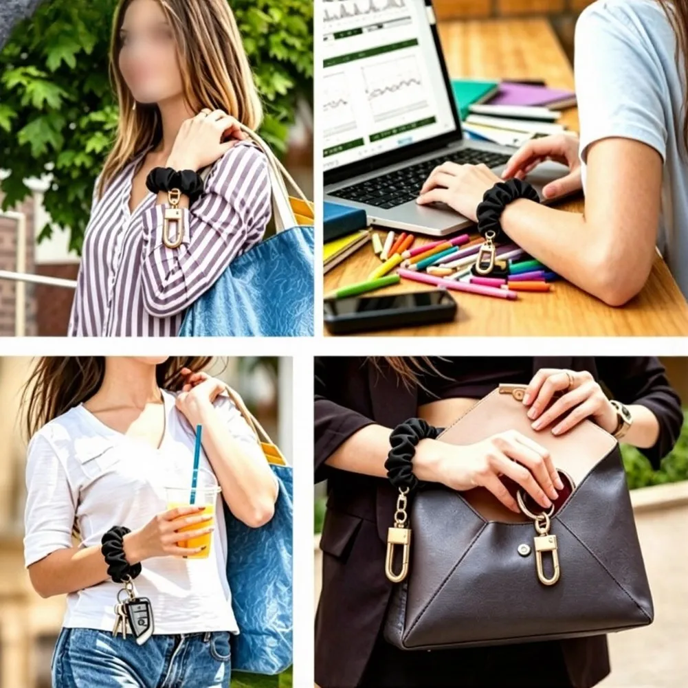 Keychain Ring with Wristlet Lanyard for Keys 20CM Circumference Lightweight Portable Design Thickening Simulation Wire